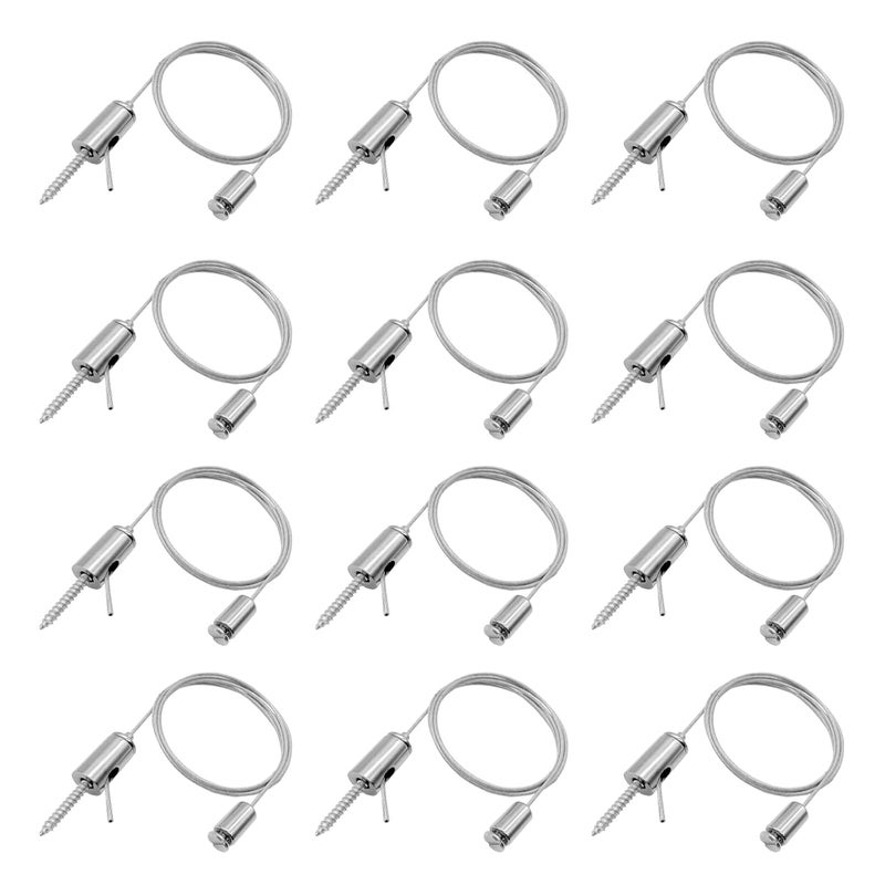 cezelux 12 Pack 3ft Lighting Suspension Cables Kit for Hexagon LED Lights Adjustable Steel Hanging Chains Per Strip Load Capacity 6.6Ib, Light Suspension Kit for Hexagon Garage Lights Aquarium Lights (12) - Image 1